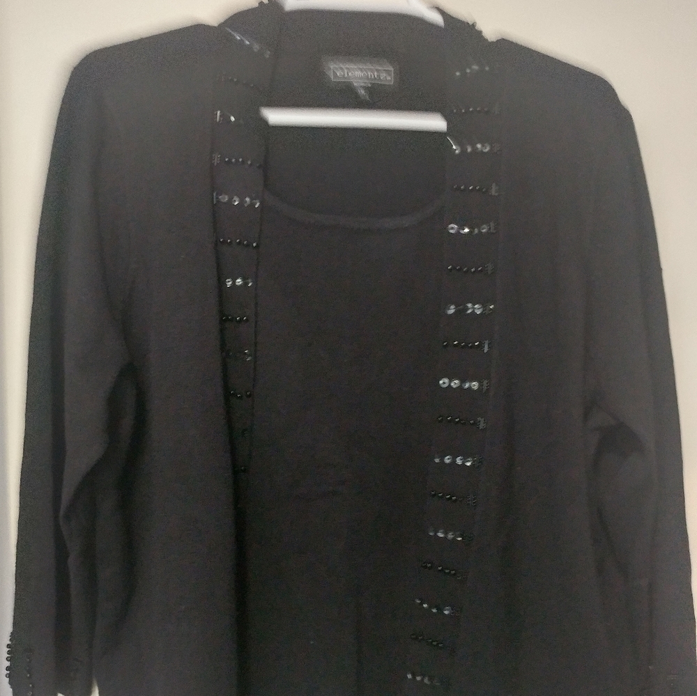 Black 2 in 1  sweater (1x)